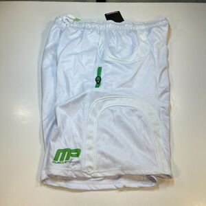 NEW MUSCLEPHARM Weightlifting BodyBuilding Gym Athletic Shorts Sz Mens XXL White